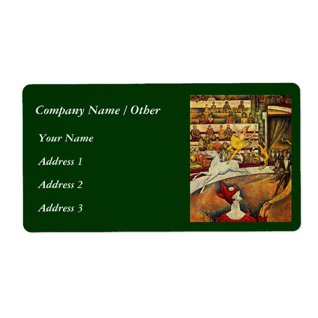 Georges Seurat's The Circus (1891) Label (Front)