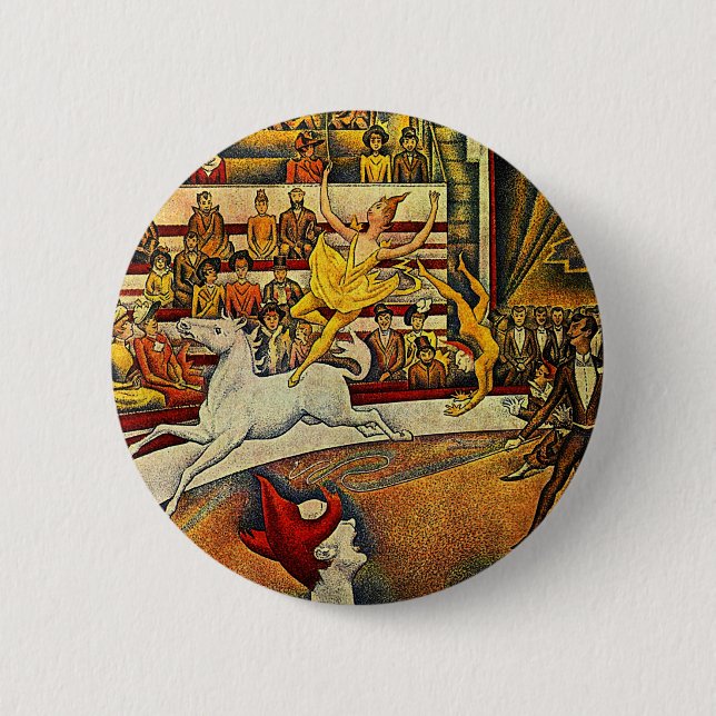 Georges Seurat's The Circus (1891) Pinback Button (Front)