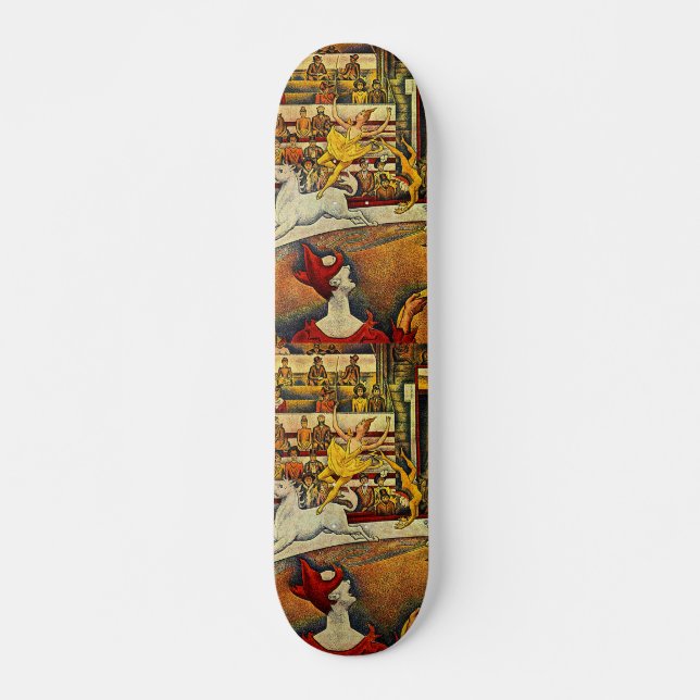 Georges Seurat's The Circus (1891) Skateboard Deck (Front)