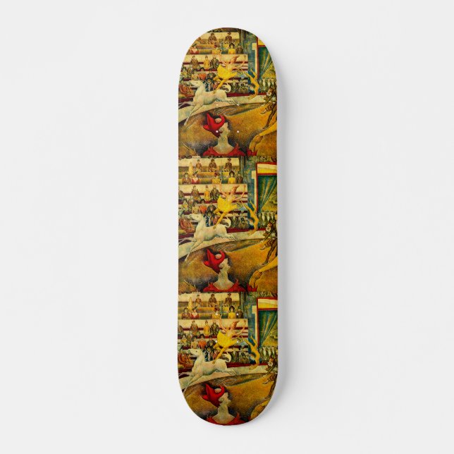 Georges Seurat's The Circus (1891) Skateboard Deck (Front)