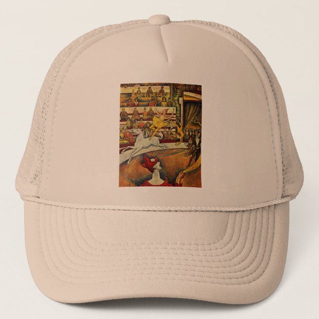 Georges Seurat's The Circus (1891) Trucker Hat (Front)
