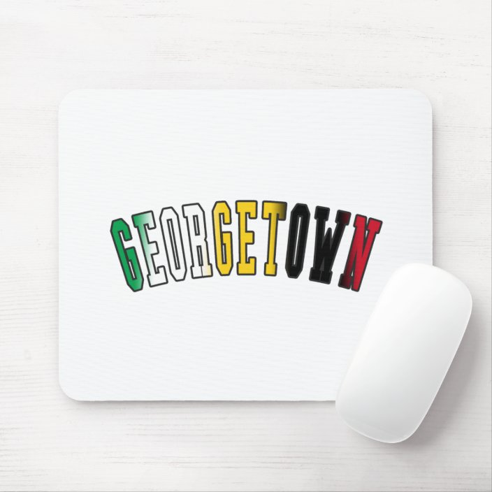 Georgetown in Guyana National Flag Colors Mouse Pad
