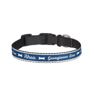 Georgetown Law with Dog’s Name Pet Collar