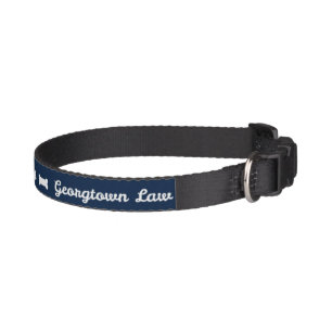 Georgetown Law with Dog’s Name Pet Collar