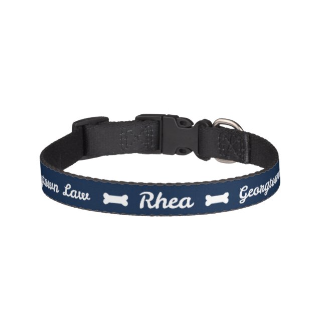 Georgetown Law with Dog’s Name Pet Collar (Front)