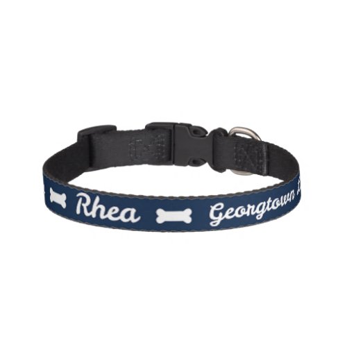 Georgetown Law with Dog’s Name Pet Collar
