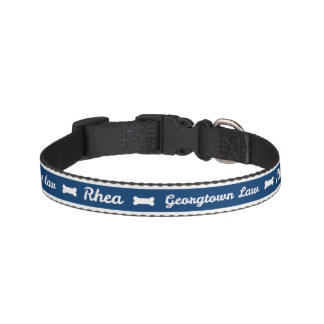 Georgetown Law with Dog’s Name Pet Collar