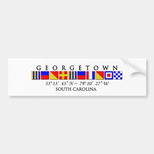 Georgetown SC Signal Flag Bumper Sticker
