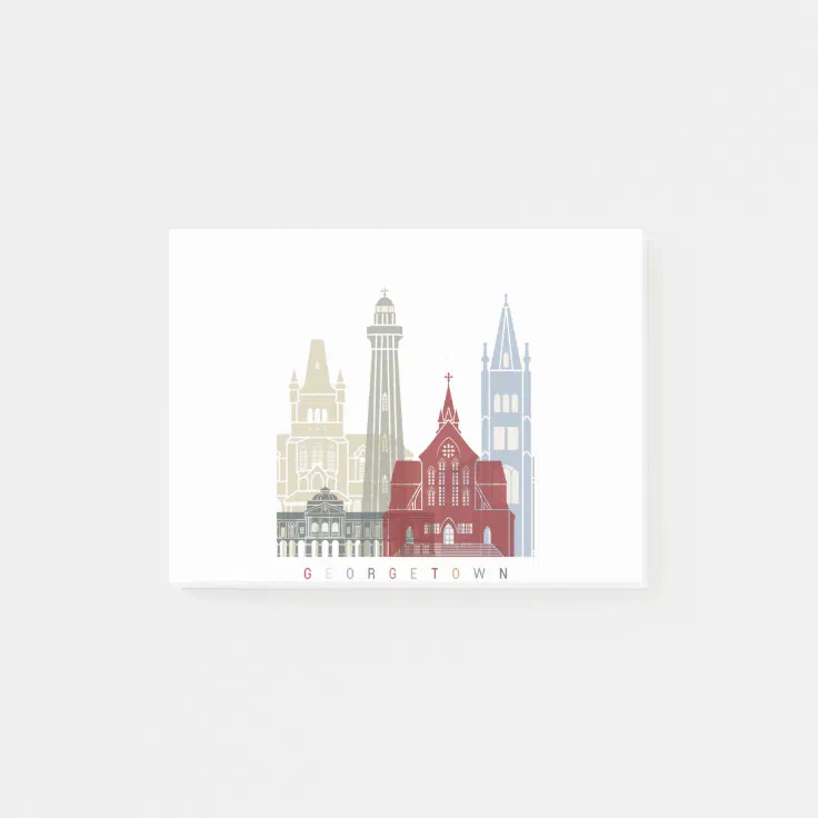 skyline poster postit notes Zazzle