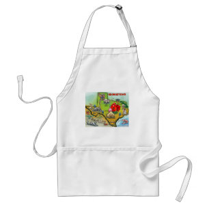Georgetown Texas Cartoon Map Adult Apron