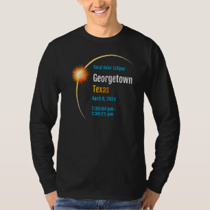 Georgetown Texas Tx Total Solar Eclipse 2024 1 T-Shirt