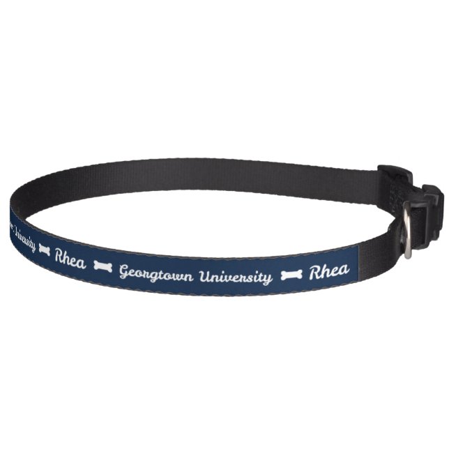 Georgetown University Custom Dog Collar Large (Right)