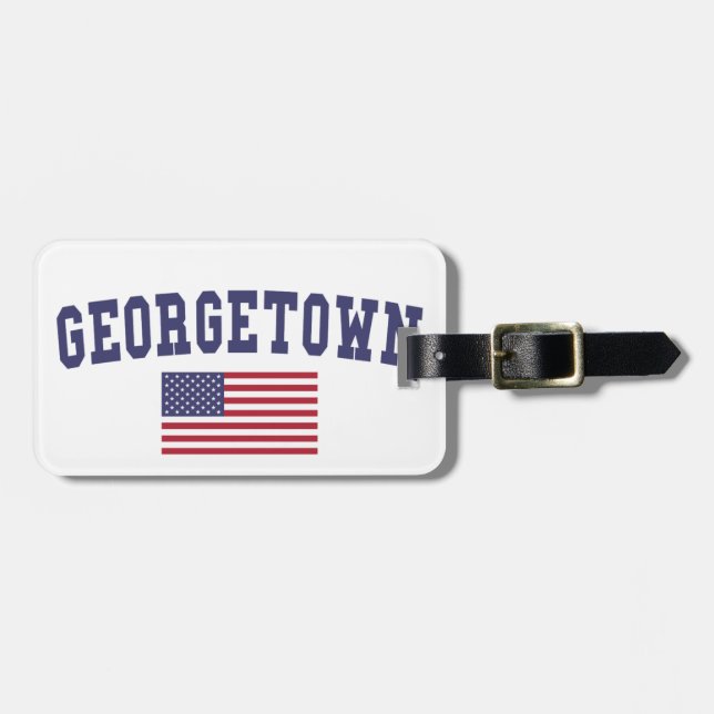 Georgetown US Flag Luggage Tag (Front Horizontal)