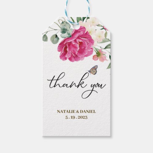 Georgeus Watercolor Handmade Floral Bouquet Gift T Gift Tags