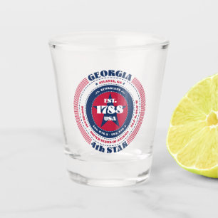 Georgia 4th Star Patriotic Shot glass