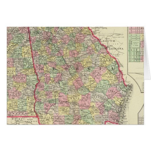 Georgia, Alabama Cards (Front Horizontal)