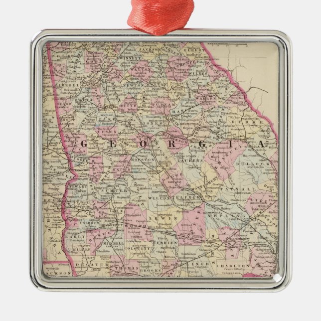Georgia, Alabama Metal Ornament (Front)