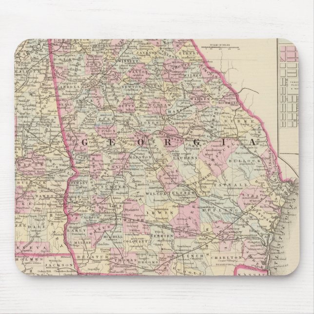 Georgia, Alabama Mouse Pad (Front)
