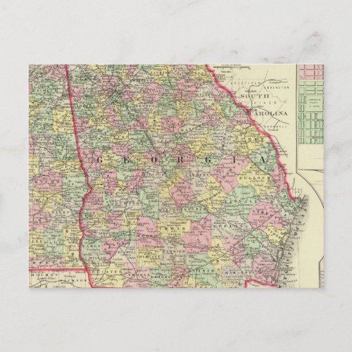 Georgia Alabama Postcard