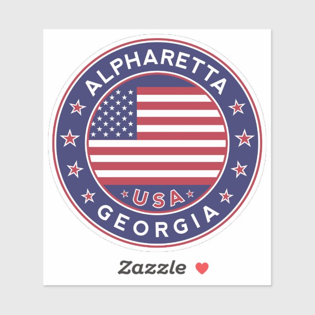 Georgia, Alpharetta Sticker (Sheet)