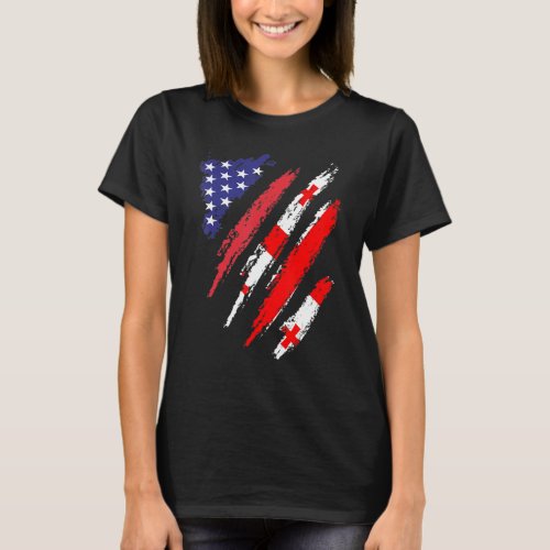 Georgia American Grown Flag USA Patriot Heritage M T_Shirt