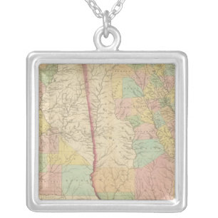 Georgia and Alabama 3 Silver Plated Necklace