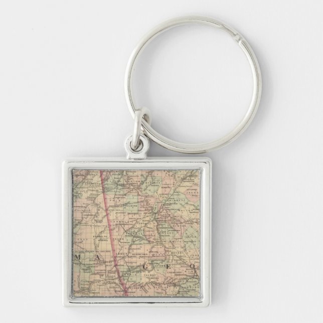 Georgia and Alabama Keychain (Front)
