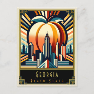 Georgia Art Deco Postcard