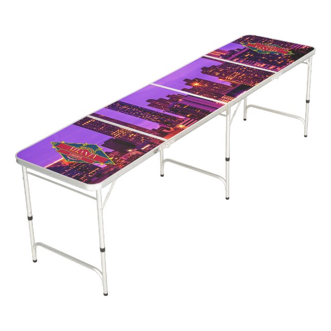 Georgia - Atlanta Edition Beer Pong Table (Angled)