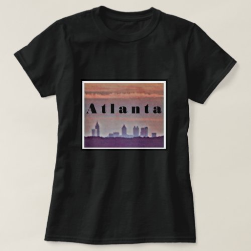 Georgia Atlanta silhouette retro modern design T_Shirt