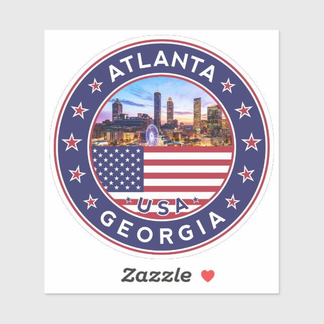 Georgia, Atlanta Sticker (Sheet)