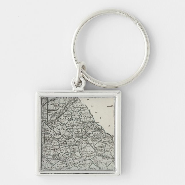 Georgia Atlas Map Keychain (Front)