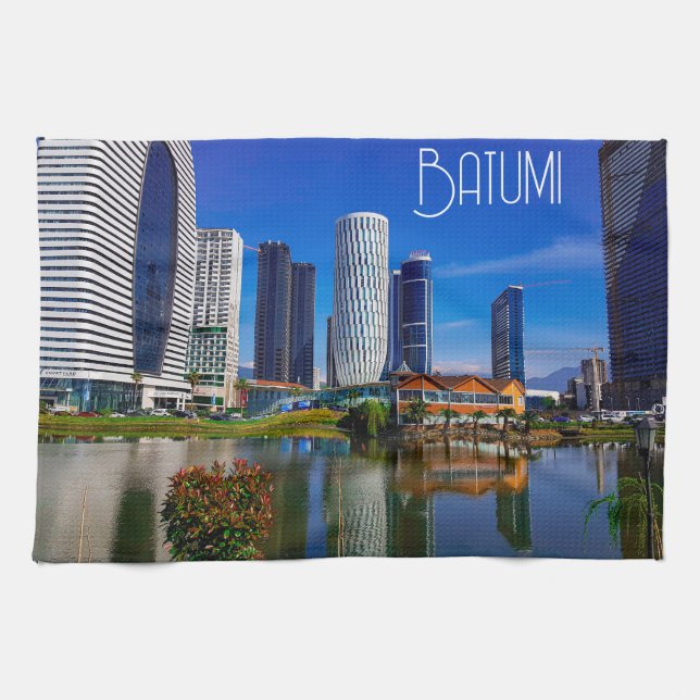 Georgia Batumi Architecture Landscape Kitchen Towel (Horizontal)