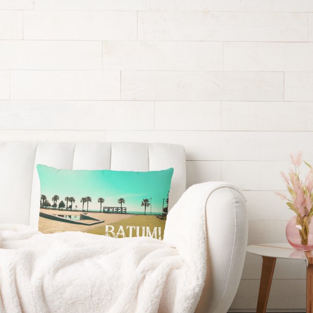 Georgia Batumi Architecture Landscape Lumbar Pillow (Couch)