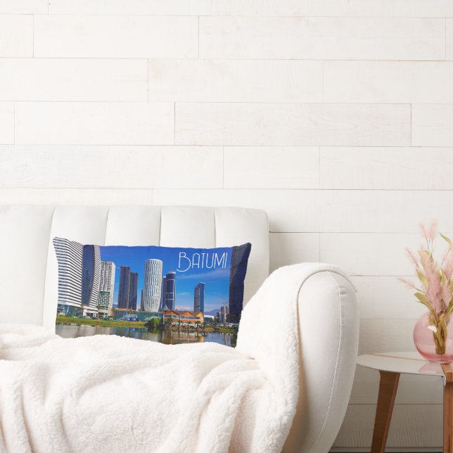 Georgia Batumi Architecture Landscape Lumbar Pillow (Couch)