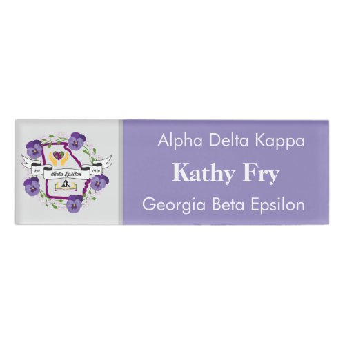 Georgia Beta Epsilon Nametag Template Name Tag