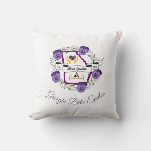 Georgia Beta Epsilon Throw Pillow