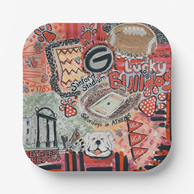 Georgia Bound Paper Plates (Front)