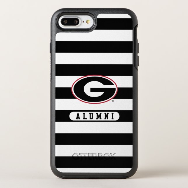 Georgia Bulldogs Alumni | Stripes Otterbox iPhone Case (Back)