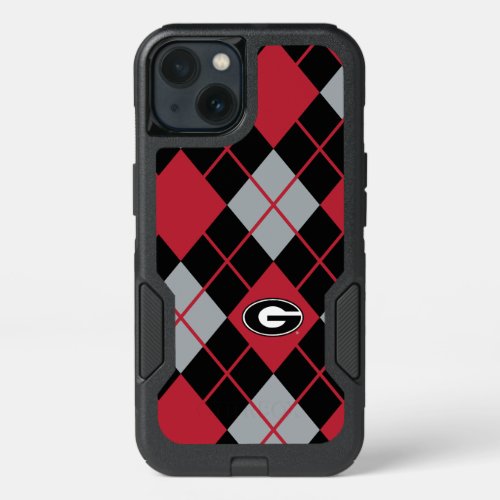 Georgia Bulldogs Logo  Argyle Pattern iPhone 13 Case