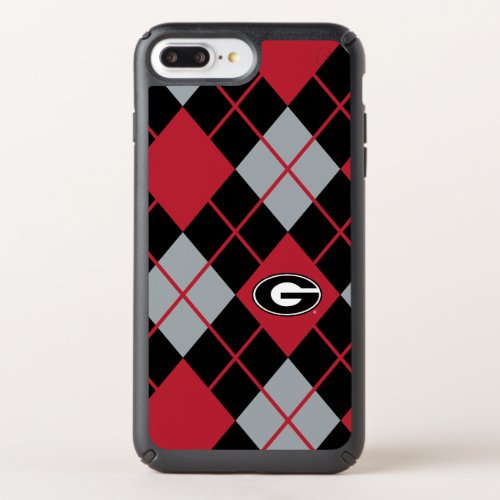 Georgia Bulldogs Logo  Argyle Pattern Speck iPhone Case