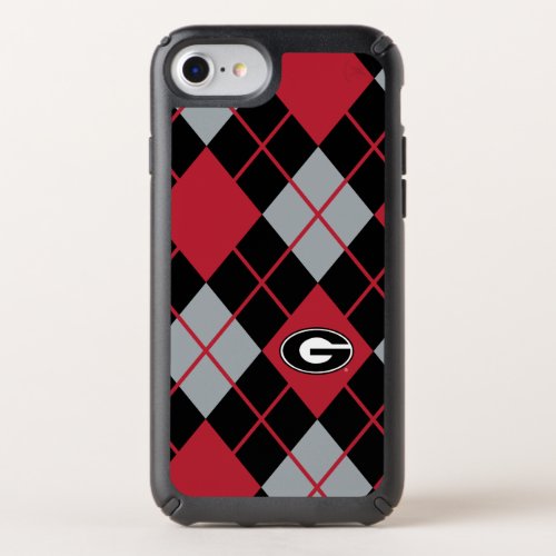 Georgia Bulldogs Logo  Argyle Pattern Speck iPhone SE876s6 Case