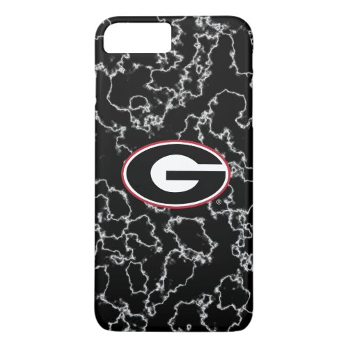 Georgia Bulldogs Logo  Black Marble iPhone 8 Plus7 Plus Case