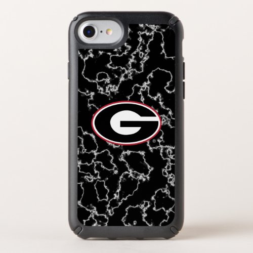Georgia Bulldogs Logo  Black Marble Speck iPhone SE876s6 Case
