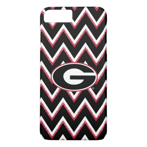Georgia Bulldogs Logo  Chevron Pattern iPhone 8 Plus7 Plus Case