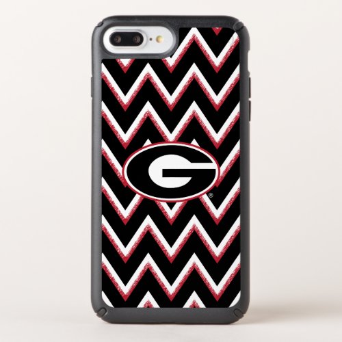 Georgia Bulldogs Logo  Chevron Pattern Speck iPhone Case