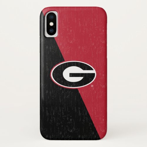 Georgia Bulldogs Logo  Distressed iPhone X Case