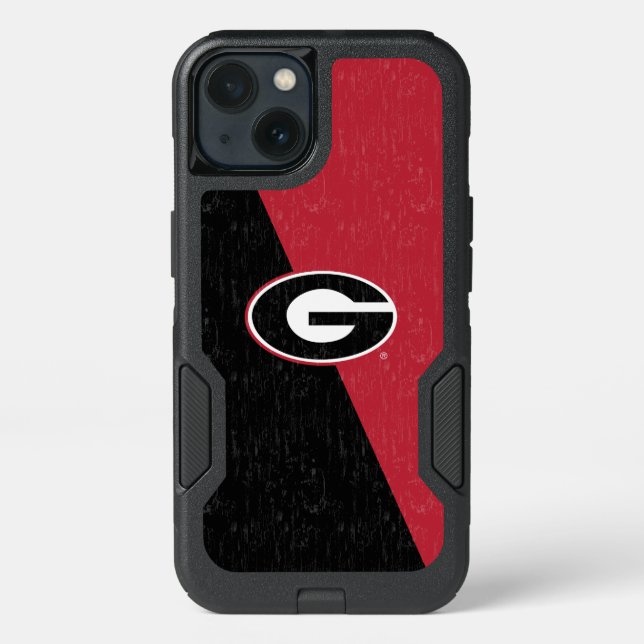 Georgia Bulldogs Logo | Distressed Otterbox iPhone Case (Back)