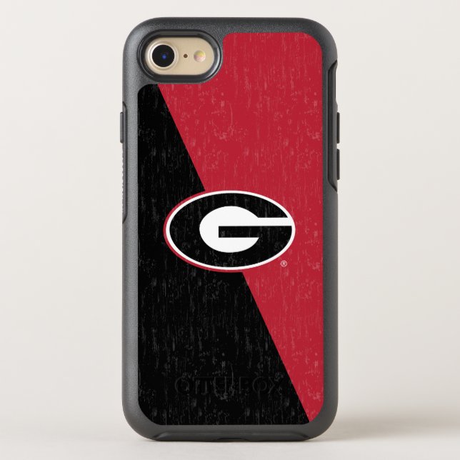 Georgia Bulldogs Logo | Distressed Otterbox iPhone Case (Back)