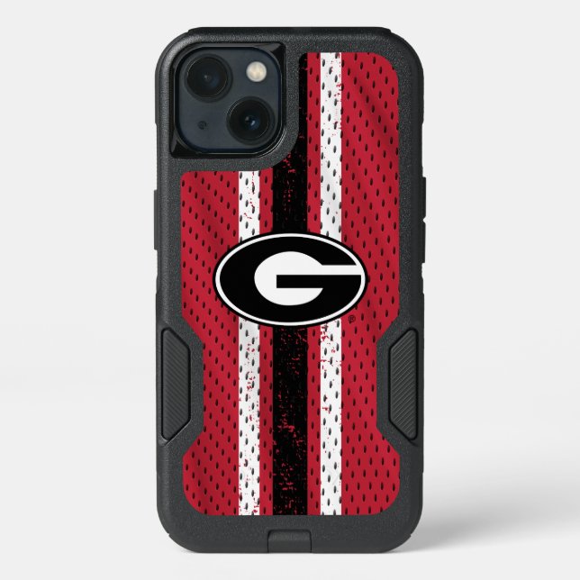 Georgia Bulldogs Logo | Jersey Otterbox iPhone Case (Back)
